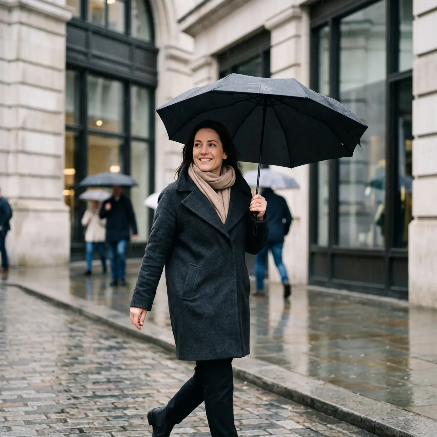 Regenschirm und Regen