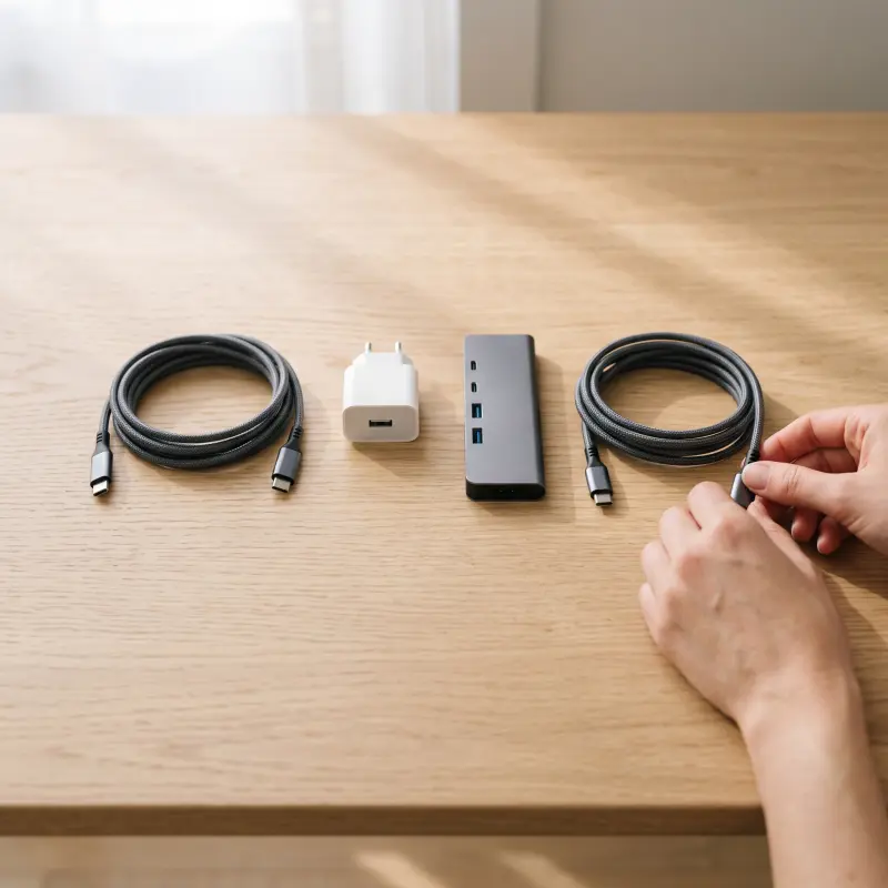 Ladegeräte, Kabel und Adapter